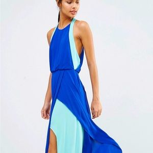BCBG Max Azria Camilla Maxi Dress with Contrast Underlay